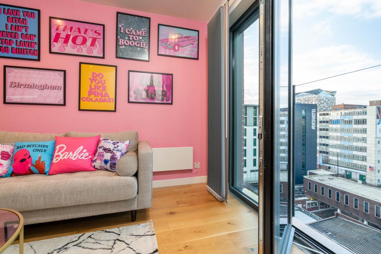 Maevela Apartments ☆ Pink Luxury Apartment With Balcony - Birmingham City Centre - 5 Min Walk From Bullring, Cube, Mailbox, New Street Station - Free Netflix & Wifi Exterior foto